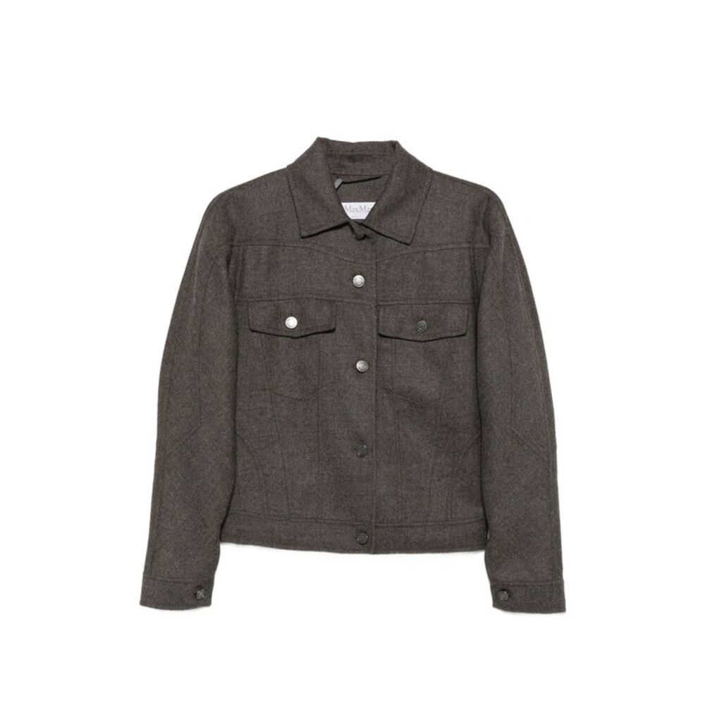 Max Mara Grey Coats - Single Breasted Coats Women
